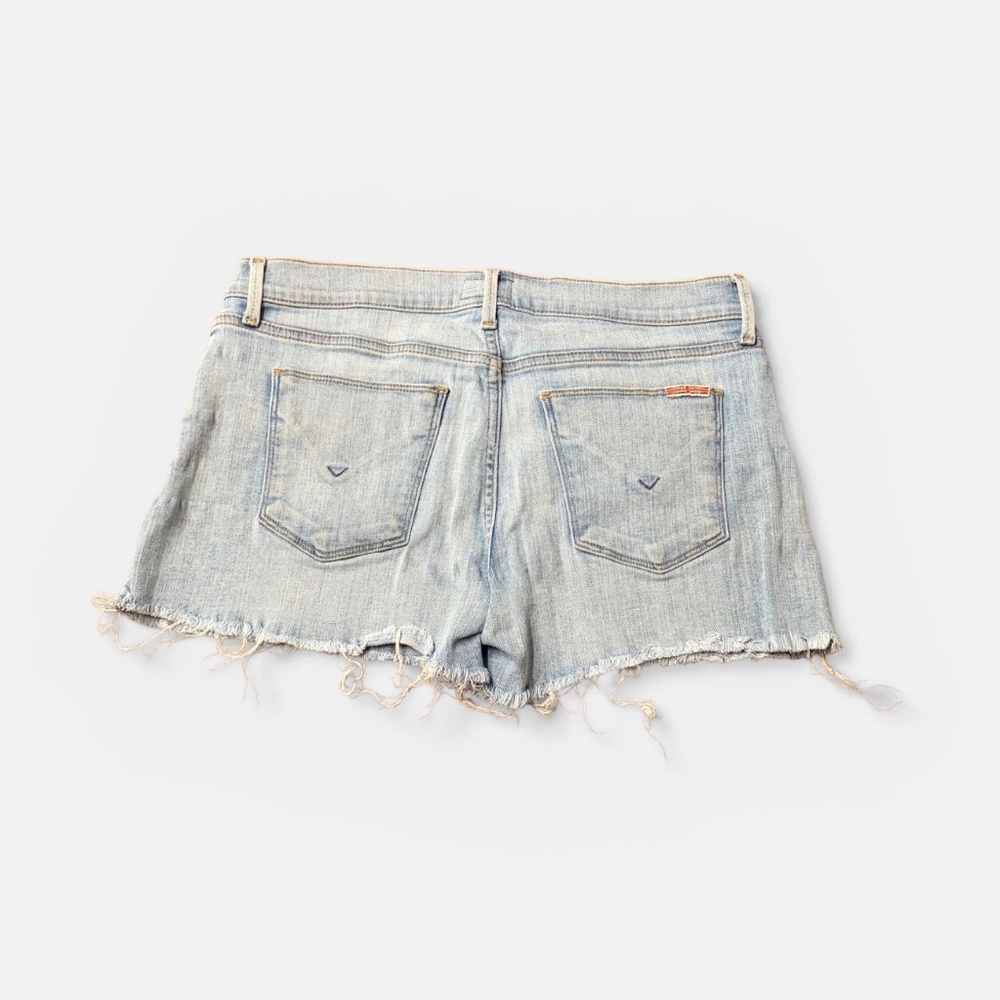Hudson Denim Cutoff Shorts Size 28 Light Wash Frayed Hem Jean Shorts - Picture 2 of 7
